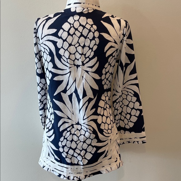 💙Navy and White Women's Tunic Top XS - Picture 4 of 6